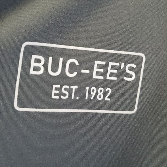 Buc-ees Shirt Mens Medium Black Quarter-Zip Lightweight Long Sleeve - Picture 5 of 7